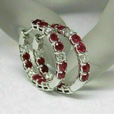 Orecchini a cerchio donna 2 ct