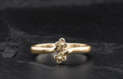 Anello donna punta oro fiore