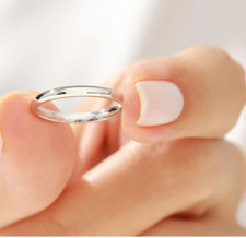 Fede nuziale liscia oro bianco