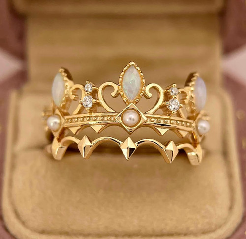 Set anello corona - anello,