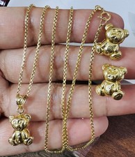 Collana orecchino orso set oro