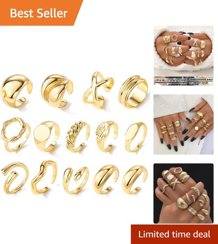 Set anelli grossi - , oro