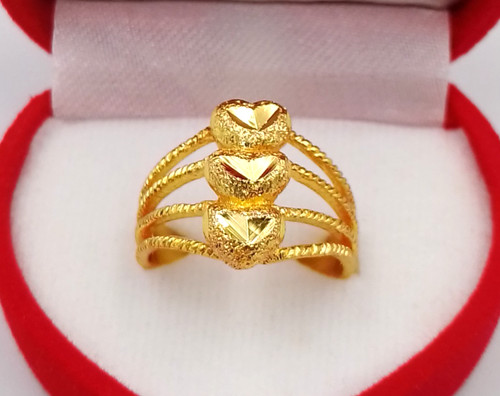Anello cuore oro 22k - anello,