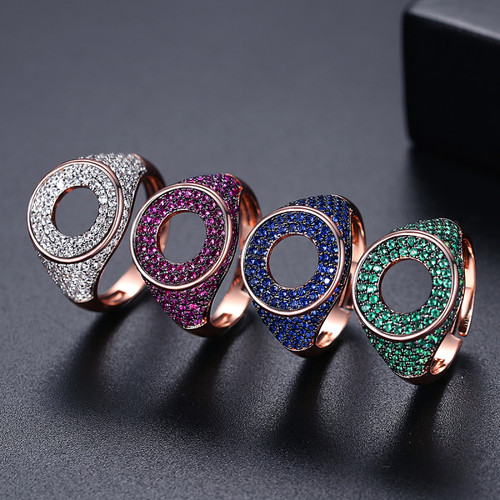 Anello hip hop - anello, zircone