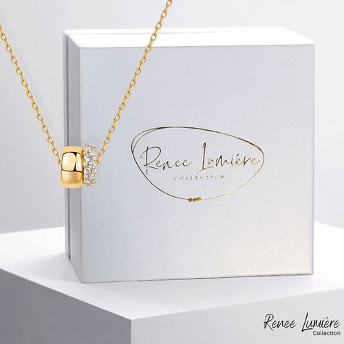 Collana doppio anello placcato