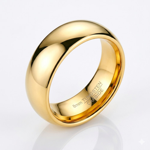 Fede nuziale tungsteno oro 8mm - oro,