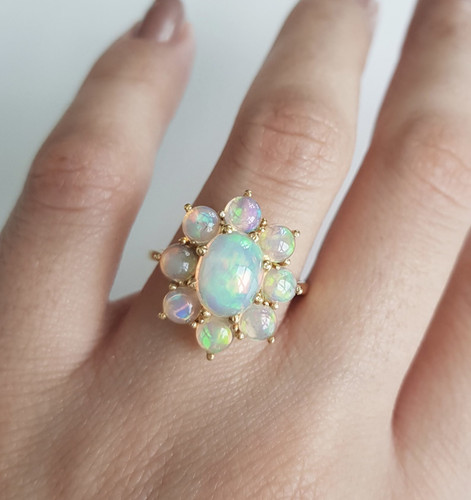 Anello fidanzamento opale - anello,